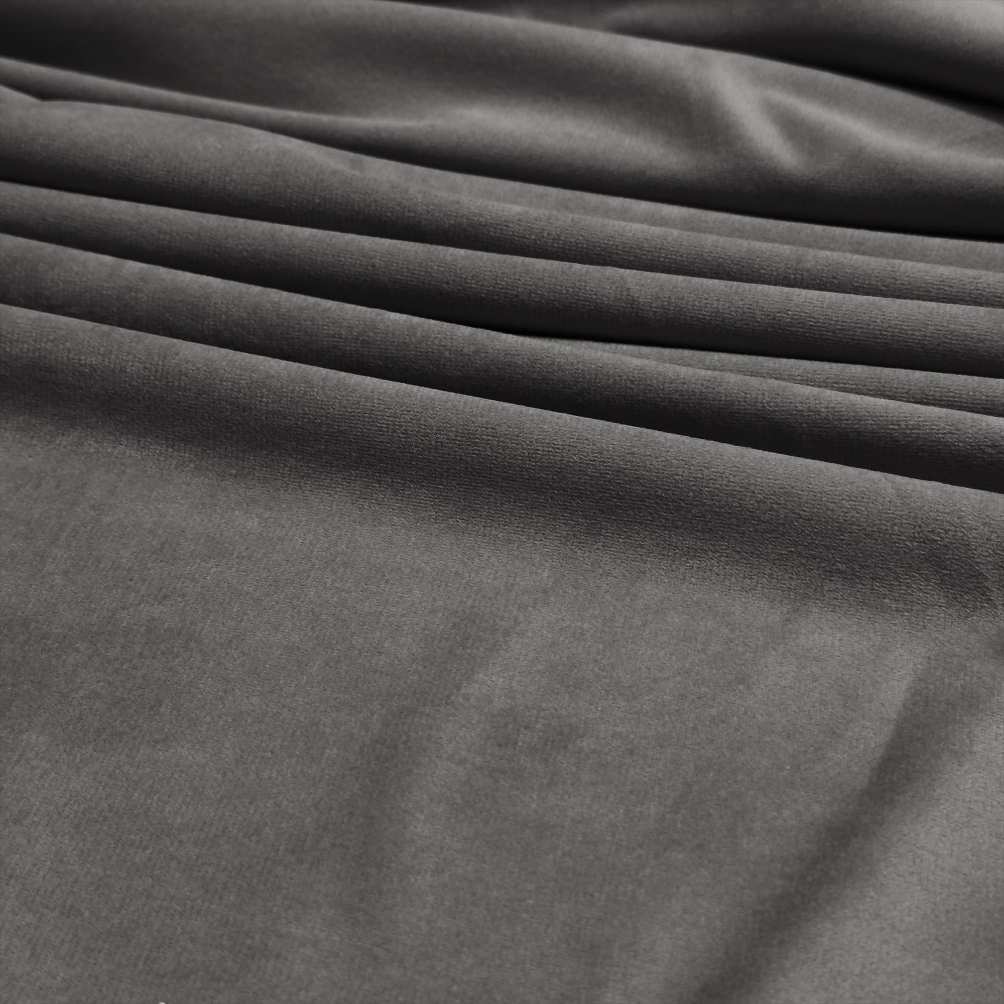 Luxury Velvet Upholstery Fabric – Soft Sheen 100% Polyester, 225 GSM Knitted Backed – Platinum – 2 Metre (200cm x 148cm) — image 1