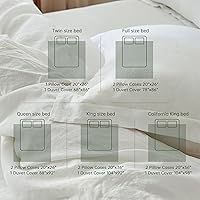 Vista 4 de Simple&Opulence - Juego de funda de edredón hecha al 100% de lino, lino francés lavado, 3 piezas, ropa de cama unicolor, estilo básico, funda