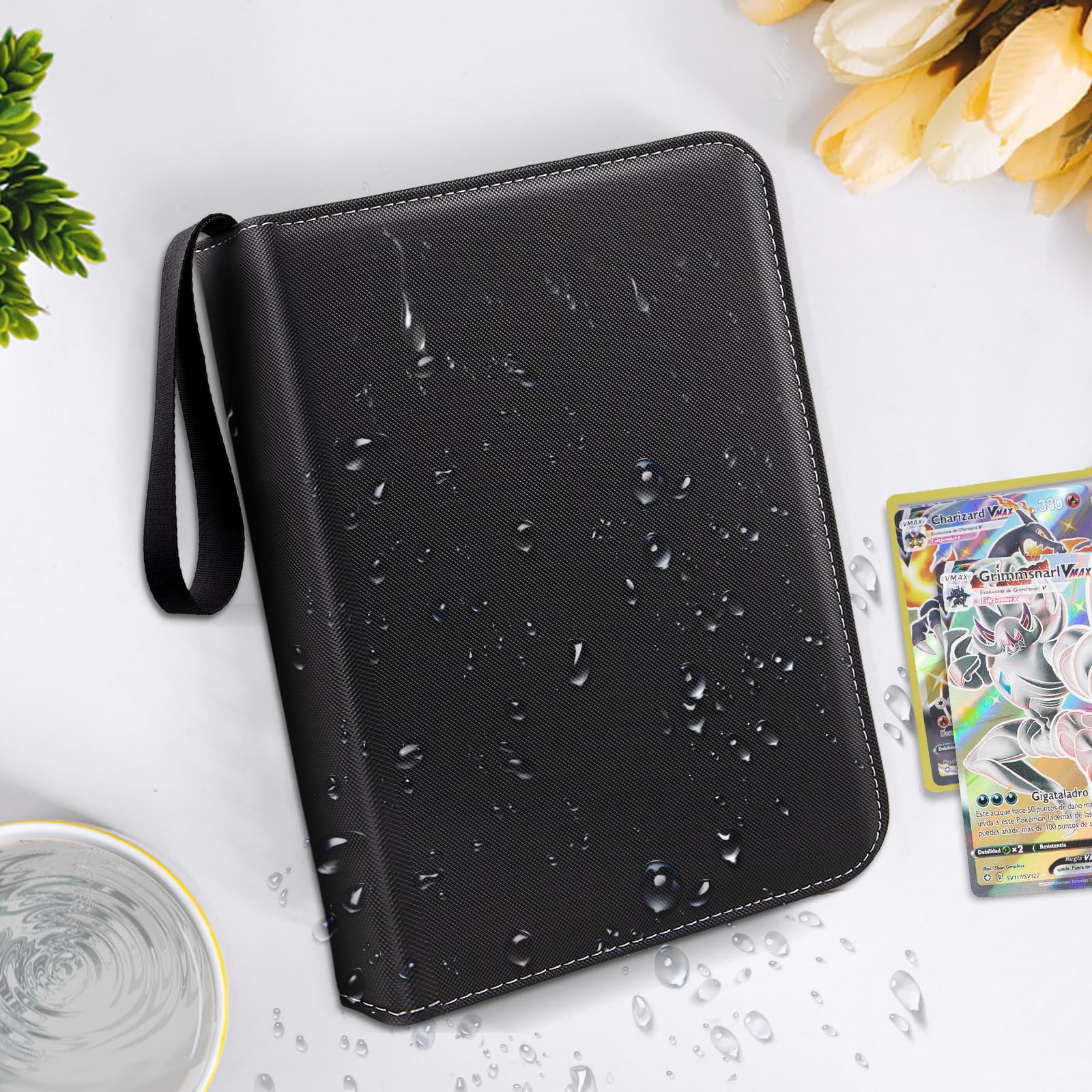 WDJLNZB Classeur Carte Compatible avec Cartes de Jeu, 900 Pochette Classeur pour Cartes à Collectionner Album de Carte Classeur Range Carte pour YU-Gi-Oh/MTG Magic/GX EX/Vmax/Ninjago Carte