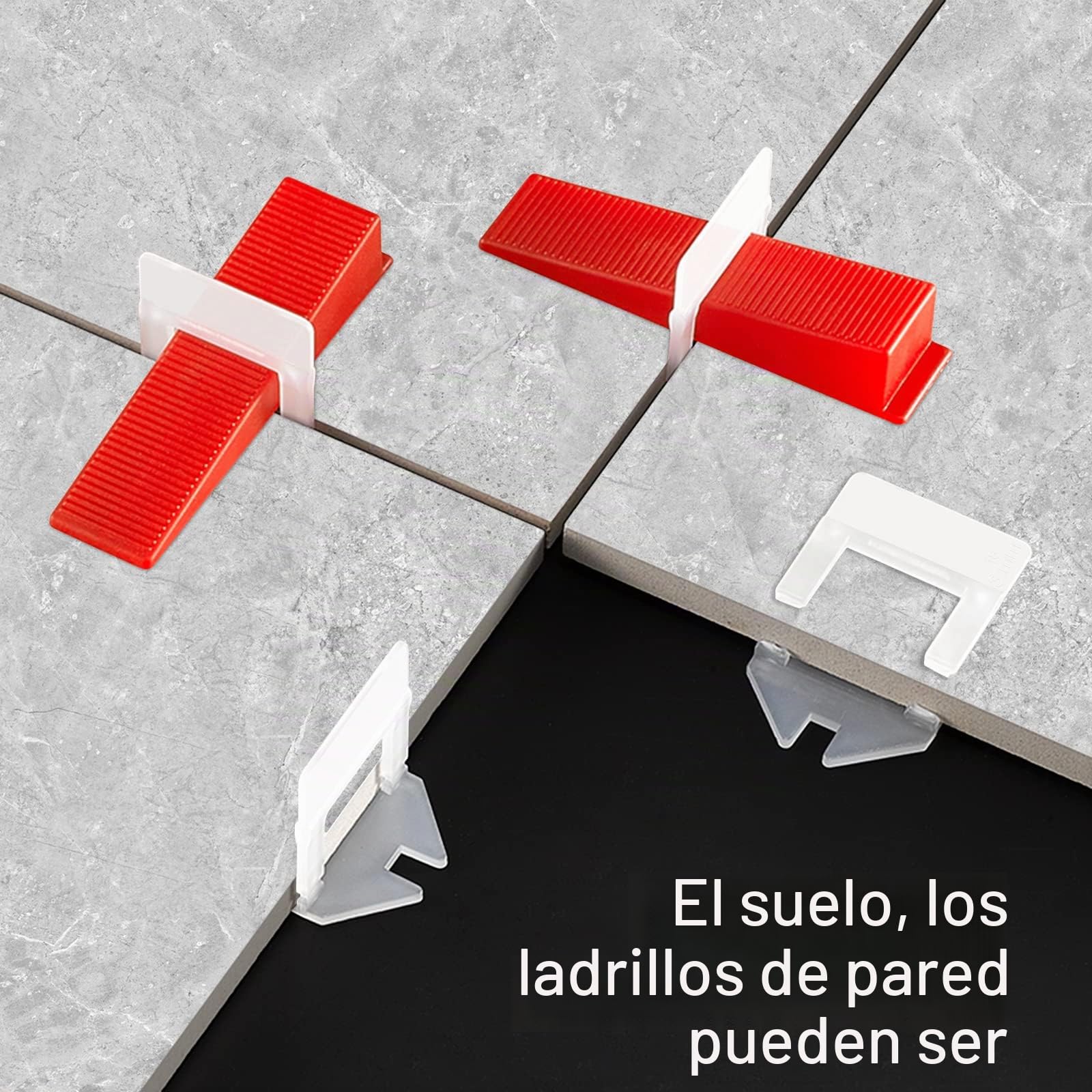 Clips Espaciadores de Nivelación 400 Piezas 3 mm Nivelador de azulejos Desechable Lengüetas de Nivelar Azulejos Para La InstalacióN de Azulejos de CeráMica