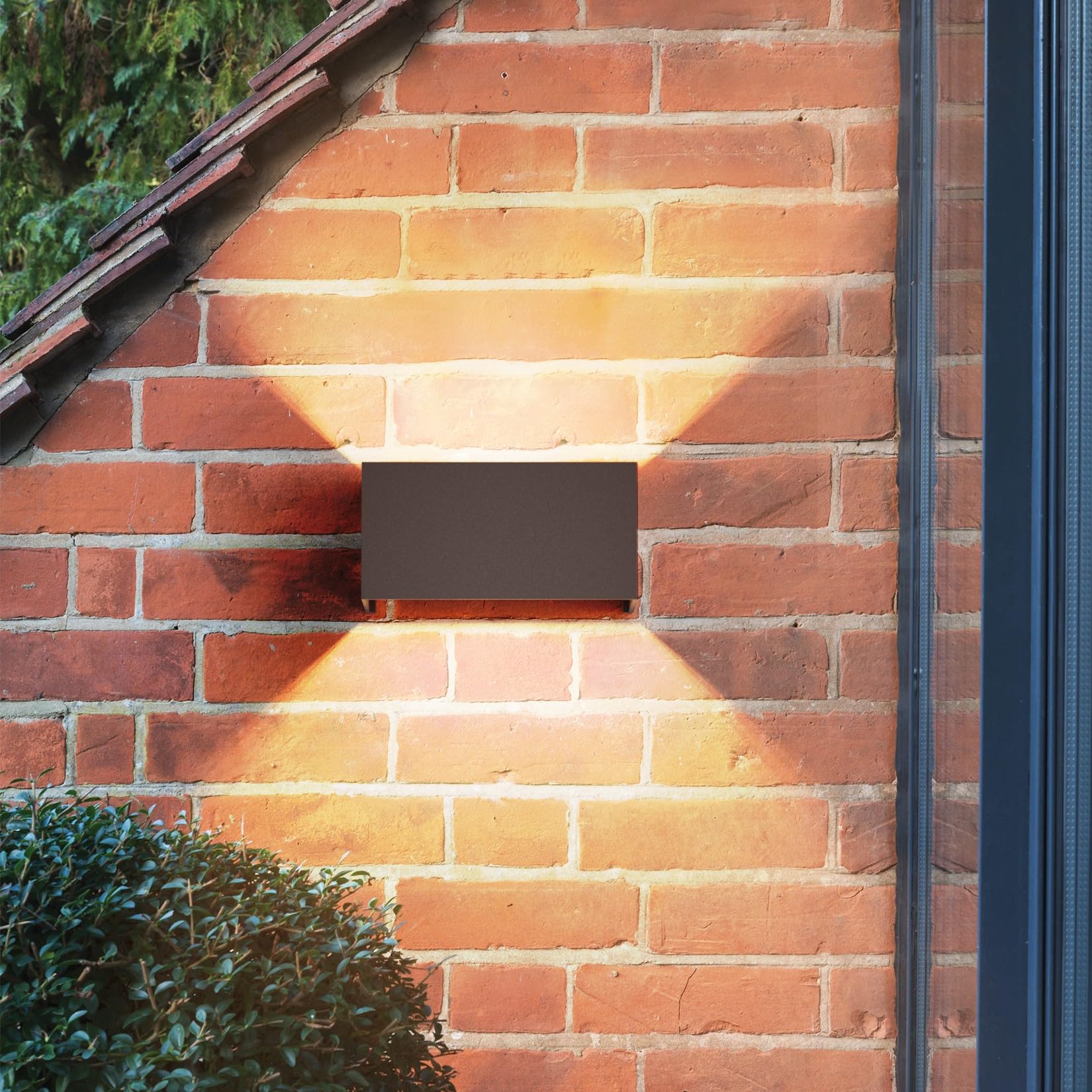 Klighten Lampada da Parete per Interni/Esterni Bianco Caldo 3000K, Moderno Applique da Parete Interno Angolo del Fascio Regolabile Aplique Led da Parete IP54 Impermeabil (Bronze)