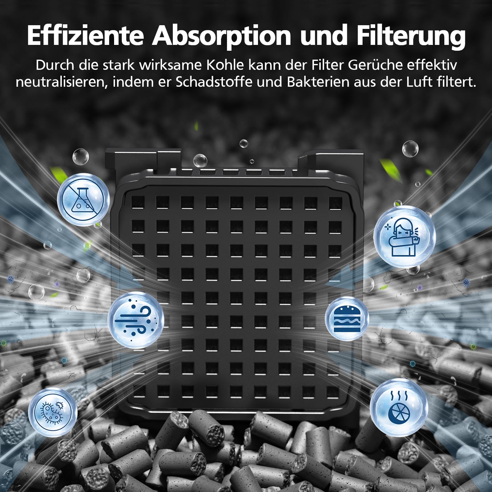 2 filtros de carbón activo Fresh Air compatibles con frigoríficos Liebherr 9096989/9882460/988246000, filtro de repuesto para 7440021-00