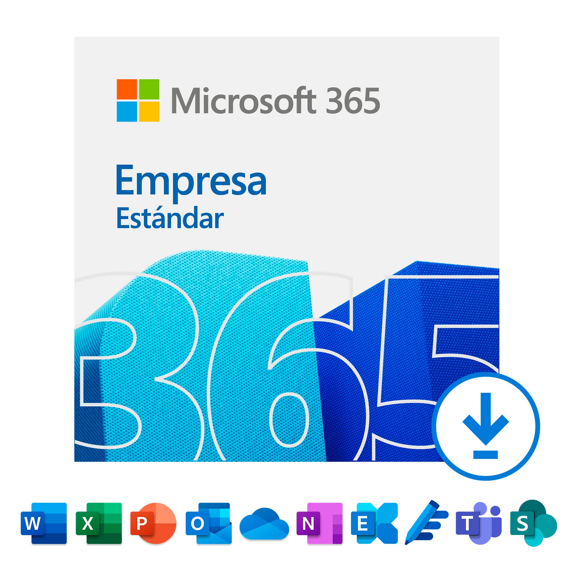 Microsoft 365 Empresa Estándar 1 usuario 5 PC/Mac 5 Tabletas 5 móviles Suscripción 12 meses