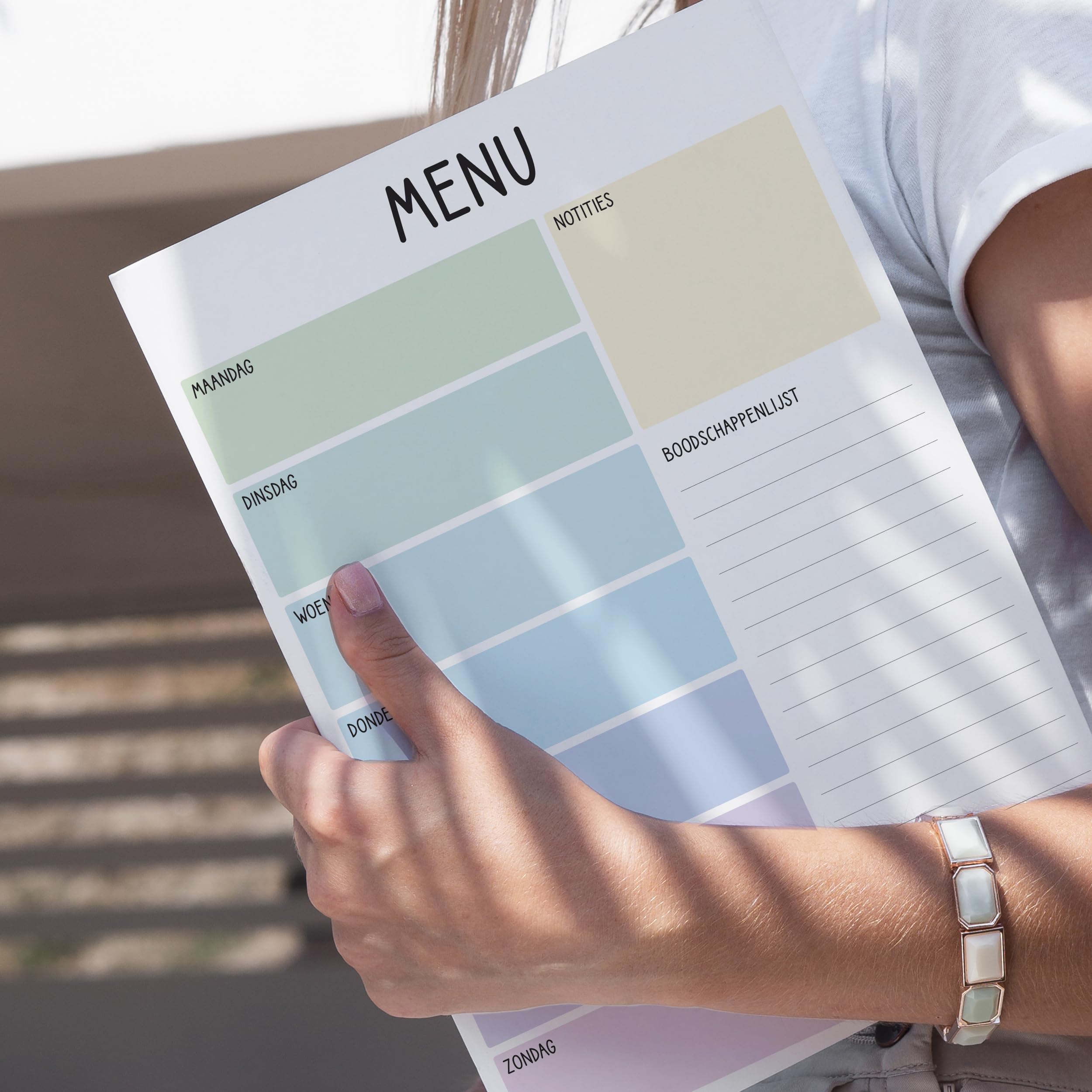 PACKLIST Weekmenu Planner in Boodschappenlijst, Weekmenu Planner. A4 Paper / 100 g Voedselcontrolebord, Gewichtsverlies - Image 3