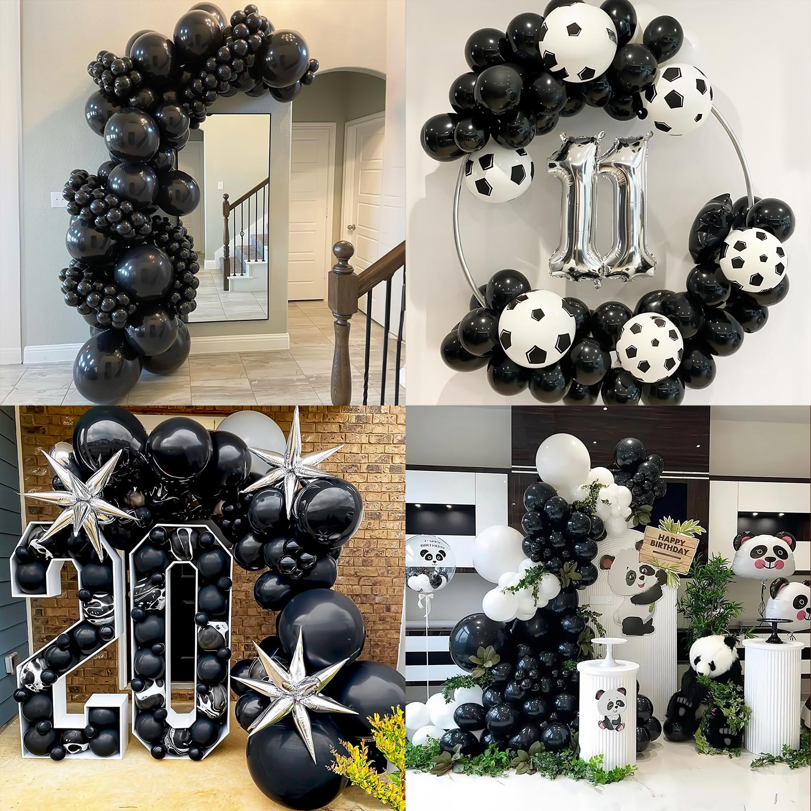 50 Pezzi Palloncini Neri in lattice Nero Opaco 5 Pollici per Ragazze Donne Ragazzi Festa Compleanno Matrimonio Halloween Nuziale Carnevale Battesimo Pensione Laurea Capodanno Anniversario Decorazioni