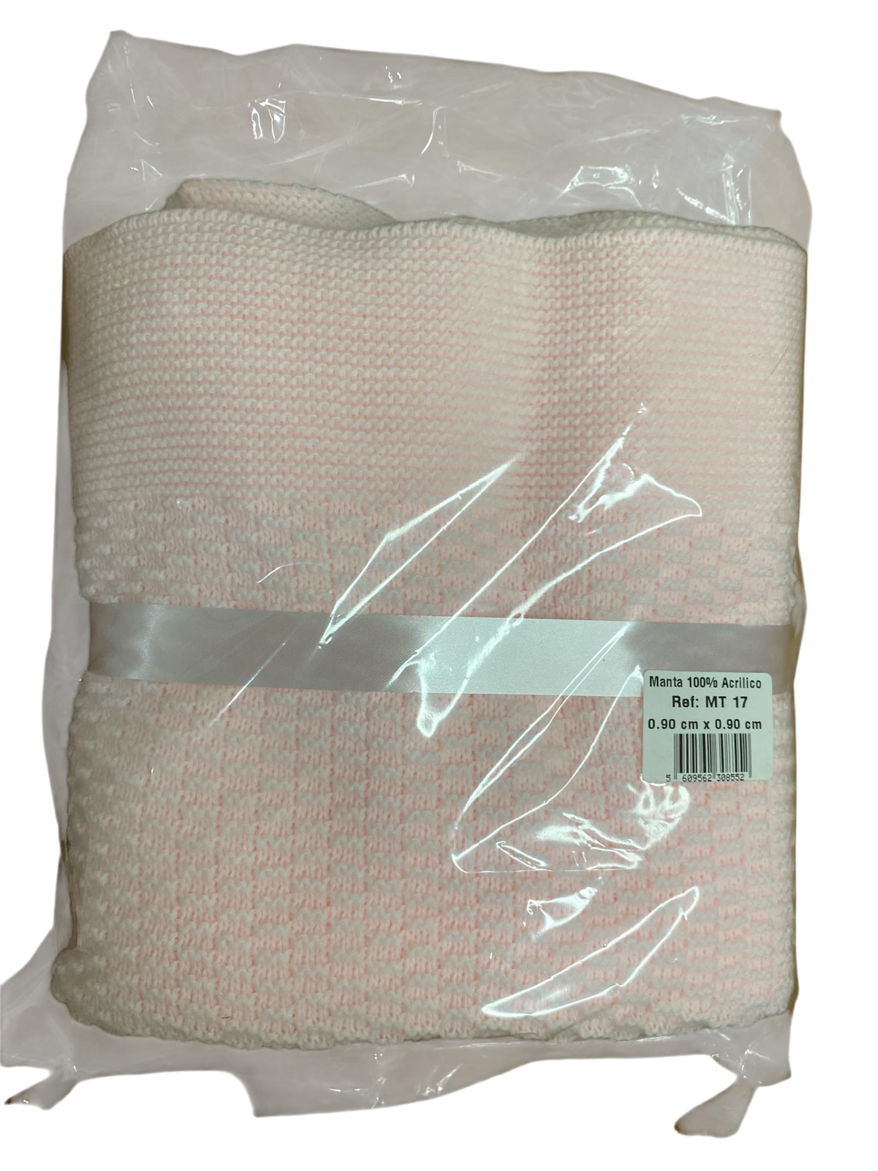 Genérico Conjunto de Bebé en Punto de Algodón, Rosa Claro, 3 Piezas con Chaqueta con Volantes, y Manta. Invierno. Talla única. Recién nacido