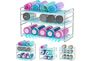 3-Shelf Adjustable Water Bottle Storage Organizer Rack