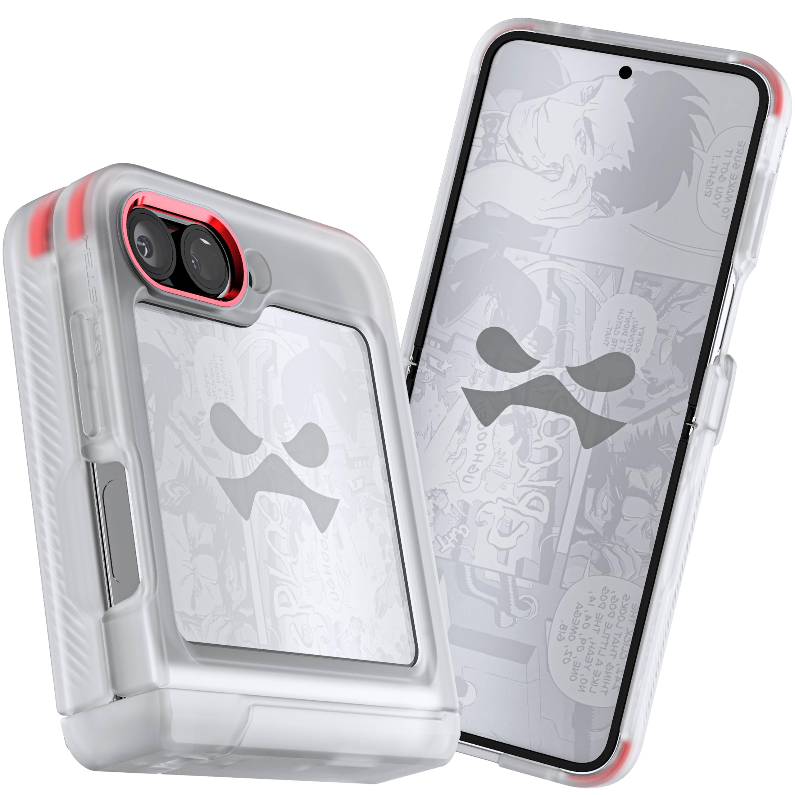 Ghostek® Direct Ghostek Covert Clear Galaxy Z Flip 6 Case with Built-in Kickstand and Full Hinge Protection Shockproof Protective Phone Cover Designed for 2024 Samsung Galaxy Z Flip6 (6.7") (Clear)