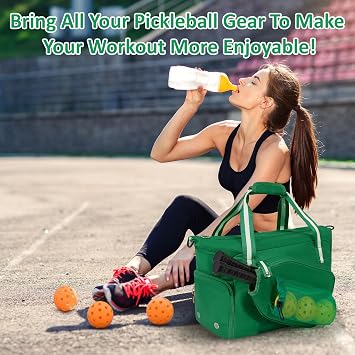 Pickleball Bag for Women Men,Pickleball Tote Bag with Shoe Compartment