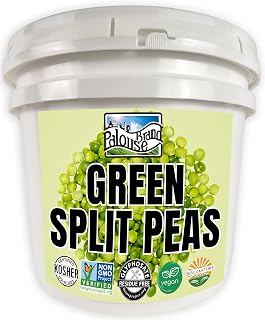 Palouse Brand Glyphosate Residue Free Green Split Peas 25lb Bucket | Non-GMO Kosher Vegan Bulk Family Farm Grown