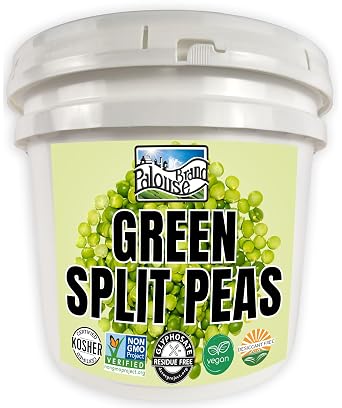 Palouse Brand Certified Glyphosate Residue Free Green Split Peas | 25 lb Bucket |Non-GMO | Kosher