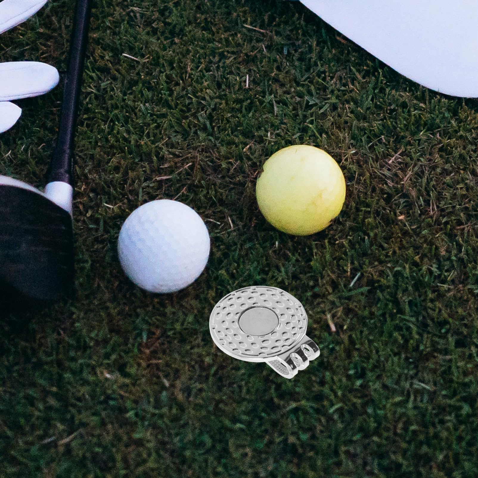 ibasenice Golf Marker Hat Clips Stilvolle Golfs Ballmarker Mit Doppeltem Loch Praktische Und Tragbare Golfzubehör Für Männer Und Frauen