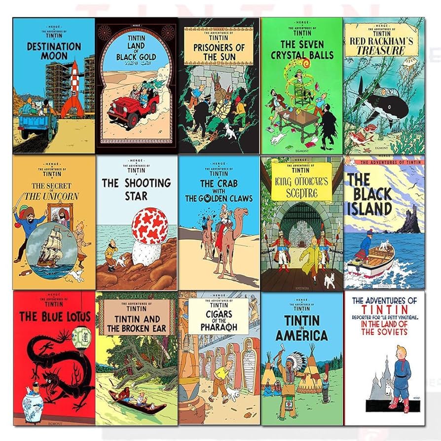 Adventures of Tintin Series 1 to 3 15 Books Collection Set