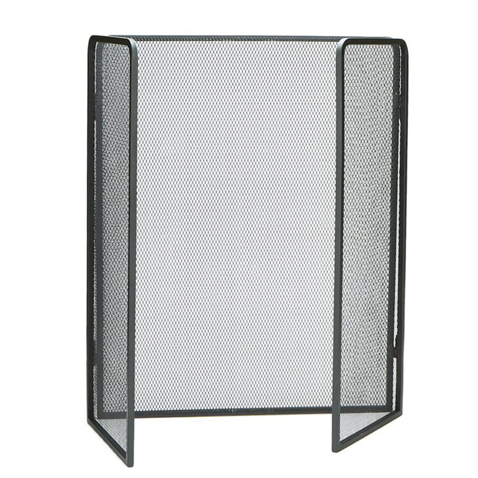 GTPBAO Salvachispas Chimenea Mamparas De Protección Sencillas para Chimeneas De Pórtico, 122×80cm, Malla De Hierro Forjado, Protección Antiescaldaduras para Chimenea