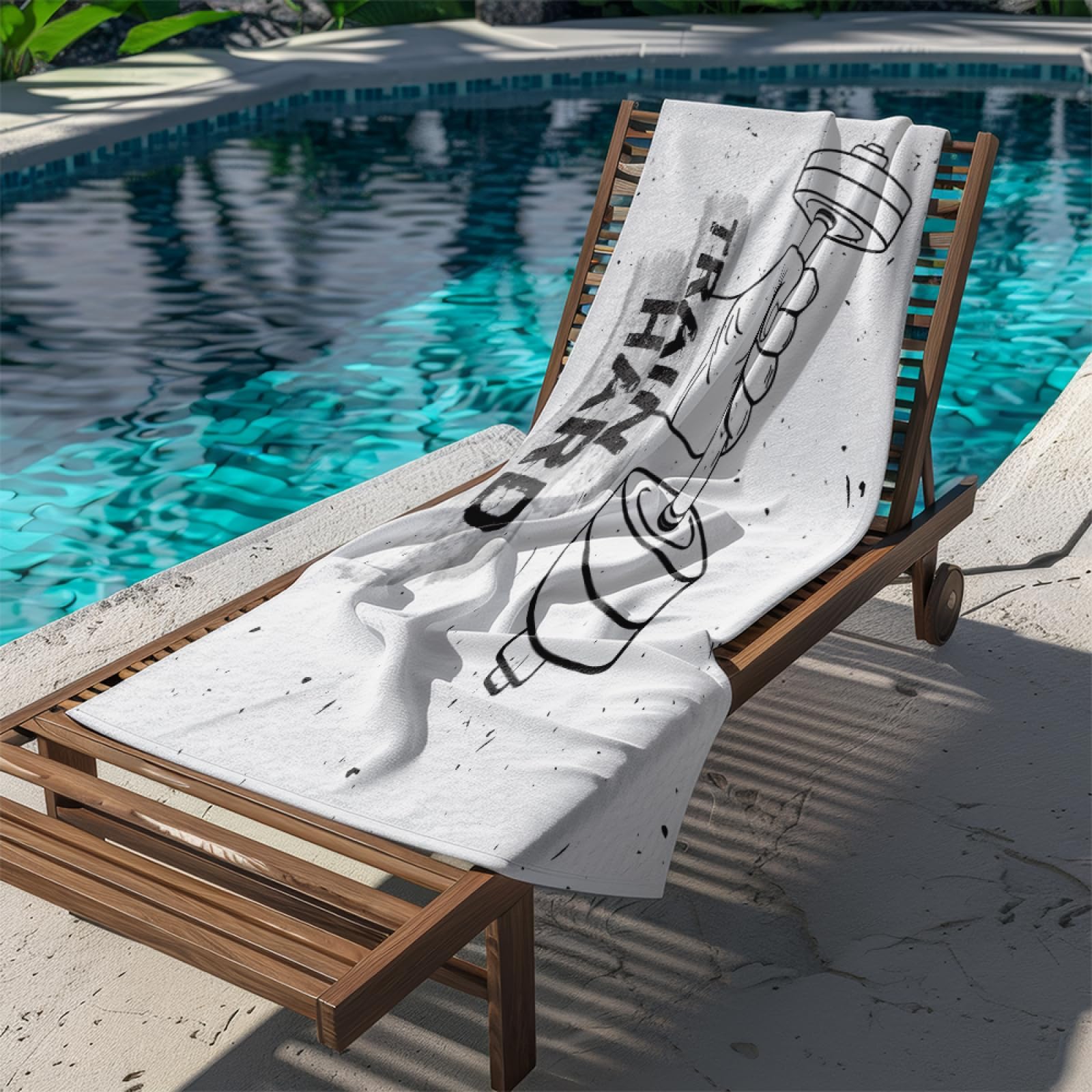 Telo Mare Microfibra 210x230 Nero Bianco Telo Spiaggia Grande Antisabbia,XXL Asciugamano Mare, Asciugatura Rapida, Stuoia Spiaggia Leggero E Portatile