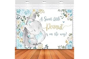 Celebrate Baby Shower Joy with Avezzano's Elephant Backdrop
