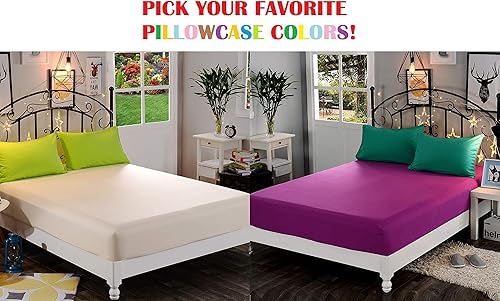 Miniatura 4 de Juego de sábanas tamaño California King, 4 piezas, sábanas de lujo de hotel 100% algodón, extrasuaves, sábanas bajeras de 18 a 24 pulgadas de