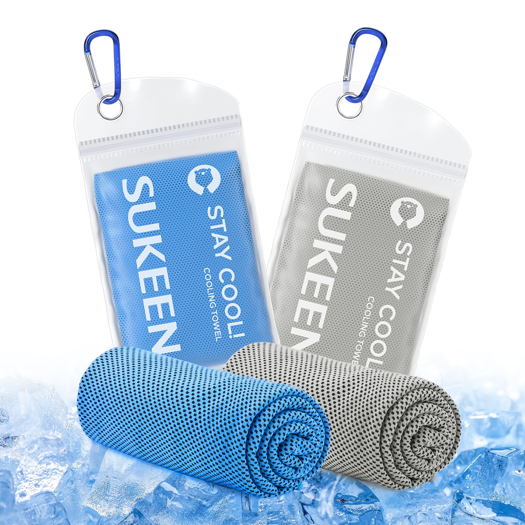Sukeen Cooling Towel, 40"x12" Cooling Towels for Men Women, Quick Dry Ice Towel for Outdoor Work, Gym, Camping, Travel, Sweat, Yoga, Sports, Fitness โ image 1