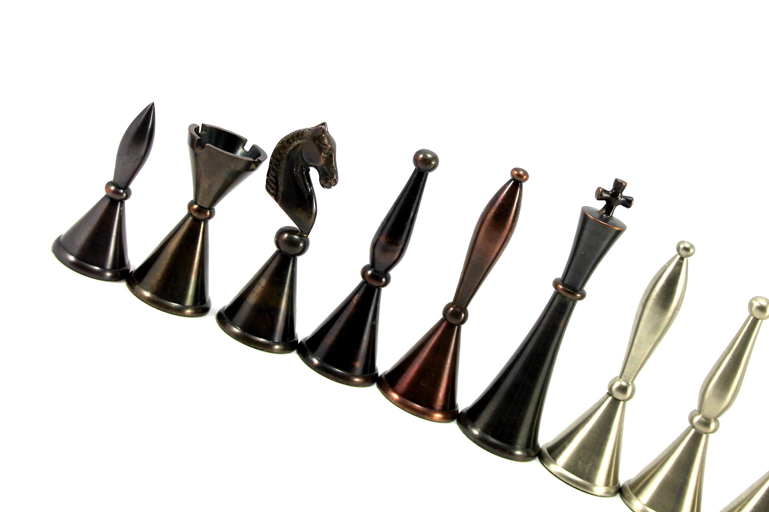 StonKraft Sammleredition Messing Schachfiguren Bauern - Schachfiguren (4" Französisch)
