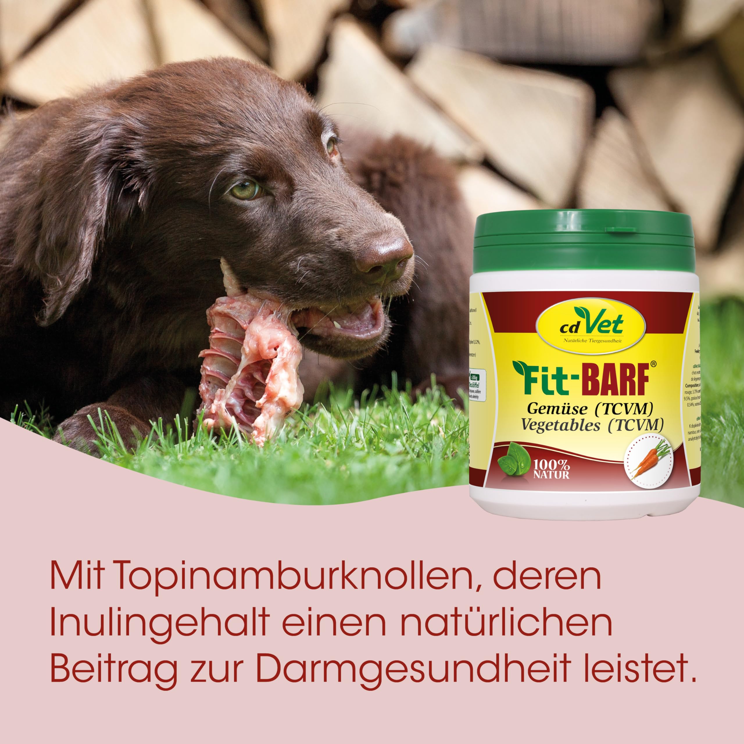 Fit-Barf Gemüse (TCVM) 2,5kg - Getreidefreie Alternative für Hunde & Katzen, Mit Topinambur & Karotte