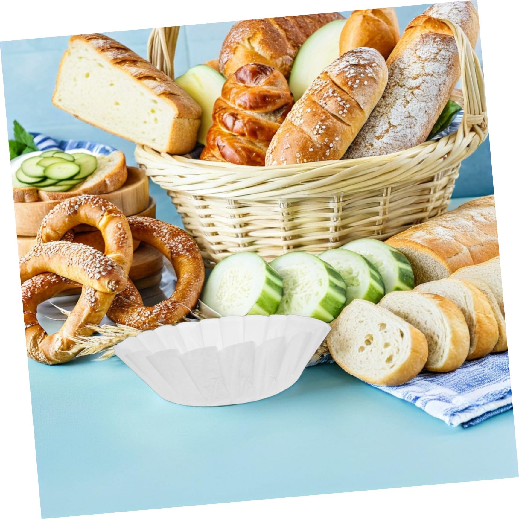 DOITOOL 100 Piezas Papel Antiadherente para Pasteles Envoltorios Grandes para Cupcakes Papel de Hornear para Freidora de Aire y Repostería para Hornear Pasteles Pequeños