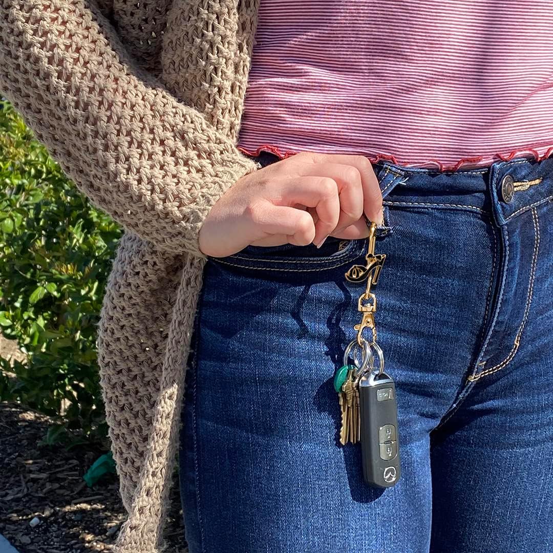 Finders Key Purse - Women’s Bag Charm Key Finder, Car Keychain with Hook and Lobster Clasp, Cute Purse or Tote Bag Organizer Accessories, for Mom, Grandma & Teacher - Fashionista Bundle