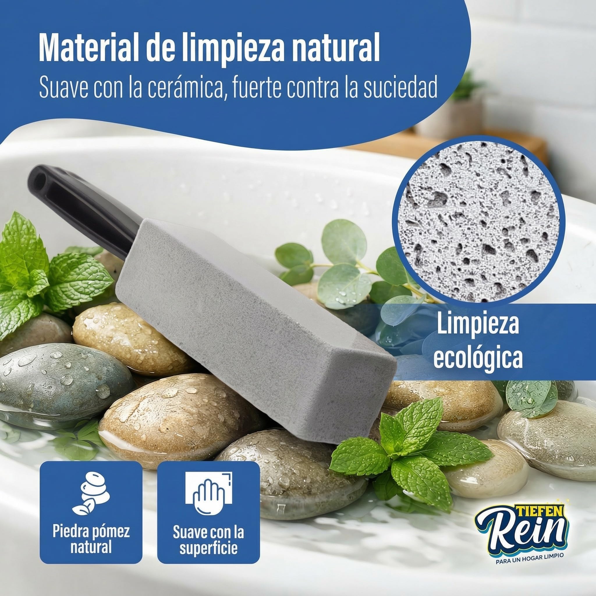 Piedra Pómez WC Profesional 4x – Piedra Pómez para Limpieza WC contra Cal y Manchas, Alternativa a Limpiador aseo, Antical y Piedra Blanca Limpieza para Limpieza Baño y Productos de Limpieza Hogar