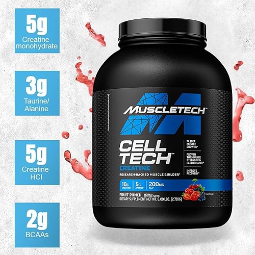 Miniatura 4 de Suplemento nutricional de creatina en polvo Muscletech Cell Tech Performance Series para fisicoculturistas hardgainers MT-CE-270-03 1 1