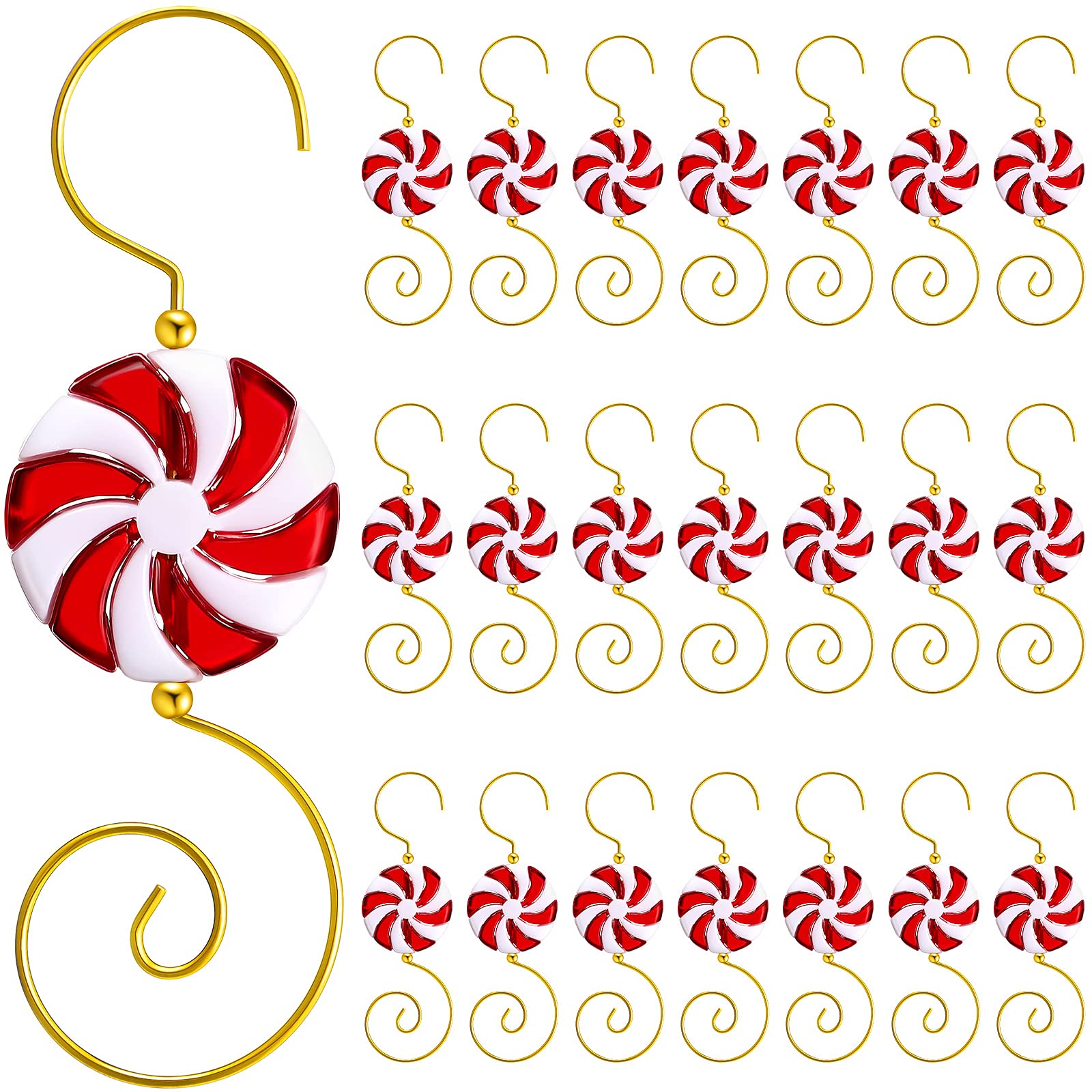 Ganchos Metálicos Decorativos Para árbol De Navidad - 20Pcs/Set