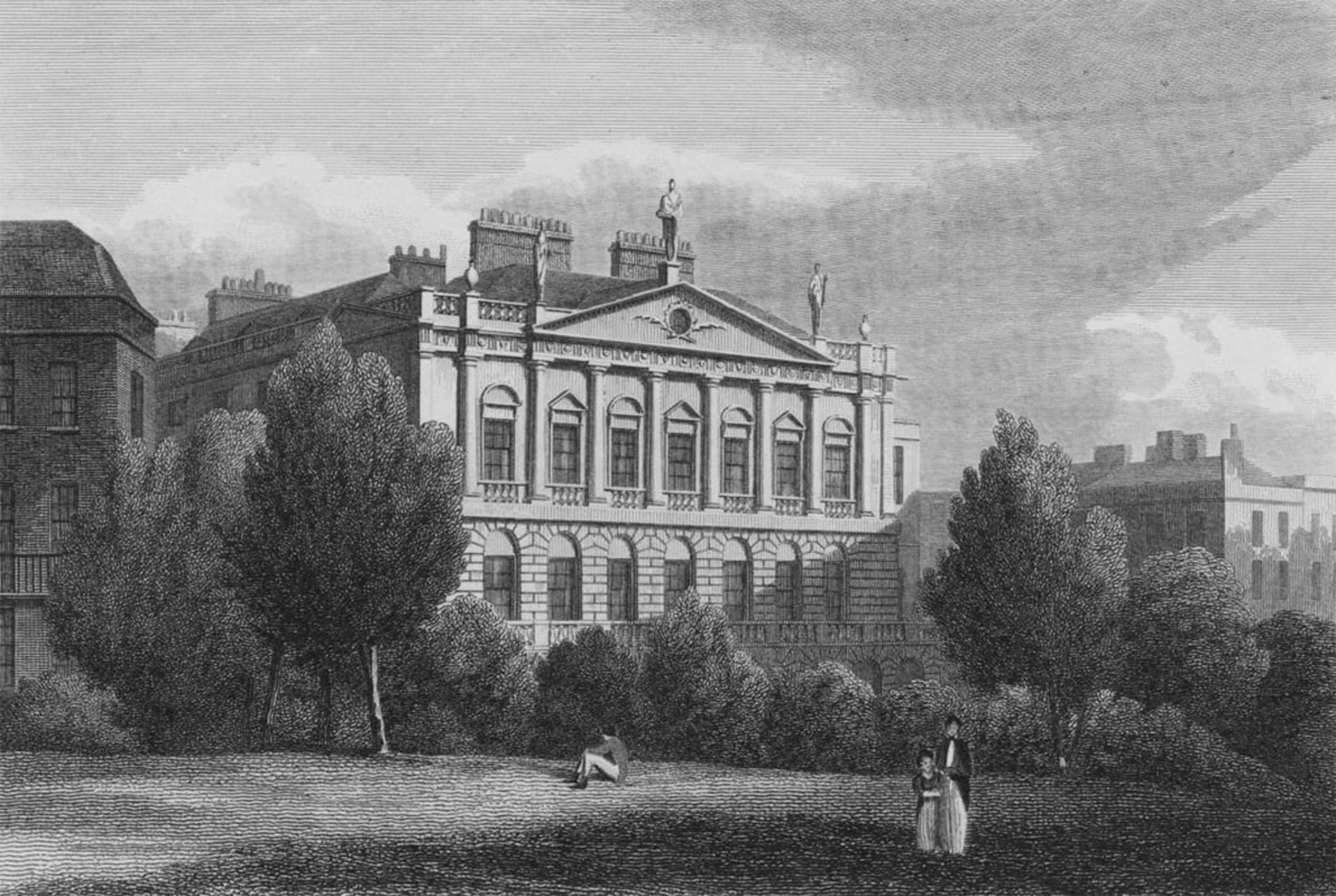 POSTERIIk Famous Modern Artwork Art Mural Earl Spencer's House Green Park by Preston Neale Oil Paintings Pictures for Home Decor 60x90cm