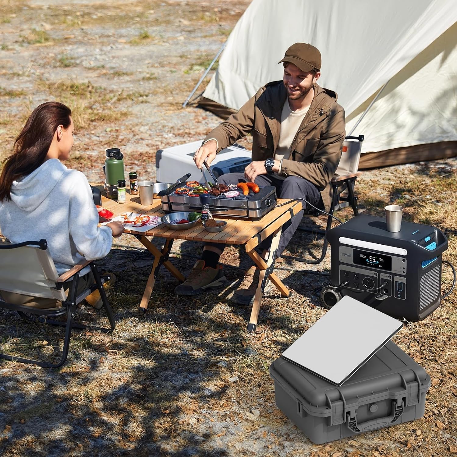 Starlink Mini Case - Starlink Mini Zubehör Wasserdichter tragbarer schützender Hartschalenkoffer für Reisen aus PP mit vorgeschnittenem Schaumstoff für Starlink Dishy (Grau)