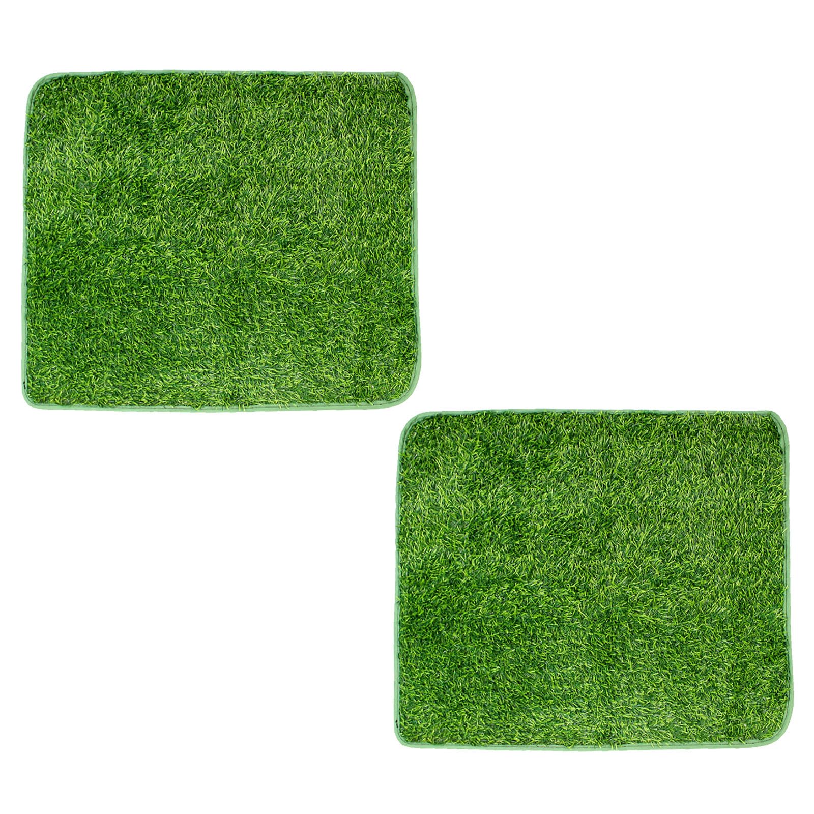 2Pcs Artificial Grass For Dogs, Reusable Grass Protection Mats, 46×70cm Dog Pee Mat, For Indoor & Outdoor Large Potty Training Pet Toilet Training (46×70cm)