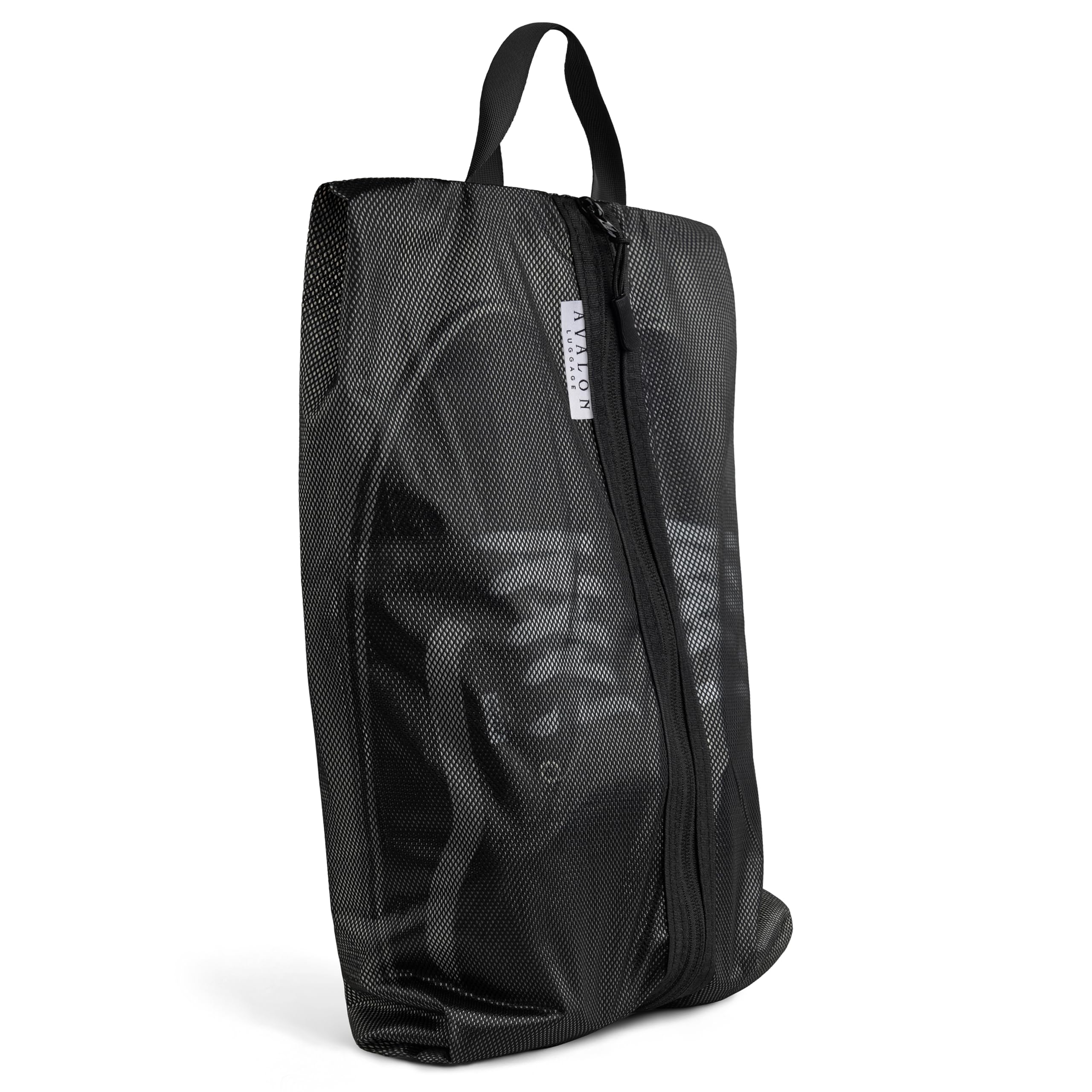 Avalon Luggage Shoe Bags for Travel - Footwear Organizer for Suitcases, Gym, Work Trips (Black Mesh)