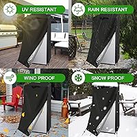 Vista 5 de Cubierta para refrigerador, cubierta impermeable y a prueba de polvo para proteger congeladores verticales y refrigeradores de bebidas, adecuada