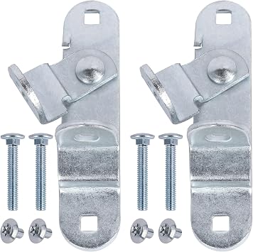 GDW Cargo Trailer Door Latch Hasp Keeper, 2-Pack with Screws & Nuts | For Ramp Padlock, Race Bar Lock Handle, Enclosed Car Hauler, Includes 4 Screws & 4 Nuts