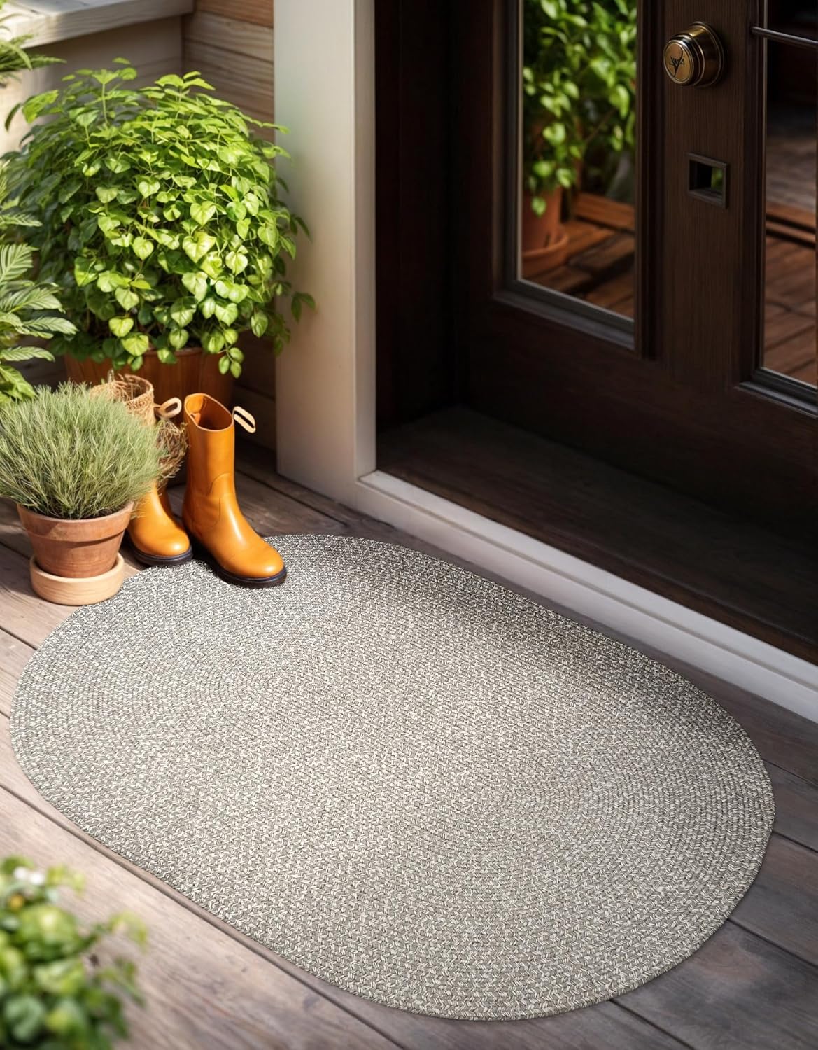 Farmville FV98 Ericas Estate 3' x 5' Oval - Braided Area Rug, Home Decor, Floor Mat or Bedroom Rug - Easy Care, Ideal for High Traffic Areas in Hallway and Living Room - Made in USA