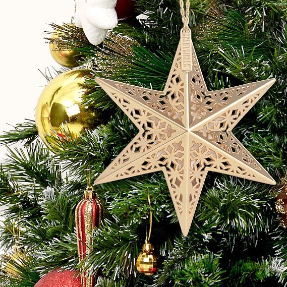 Scentsicles 2 Pack of White Winter Fir Scented Ornament Sticks and 1 Gold Scented Star with Additional Refill