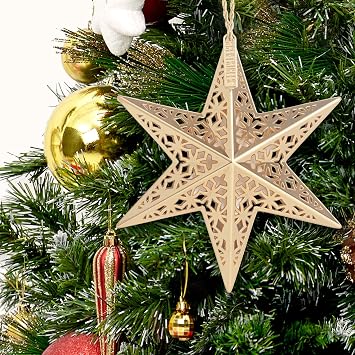 Scentsicles 2 Pack of White Winter Fir Scented Ornament Sticks and 1 Gold Scented Star with Additional Refill