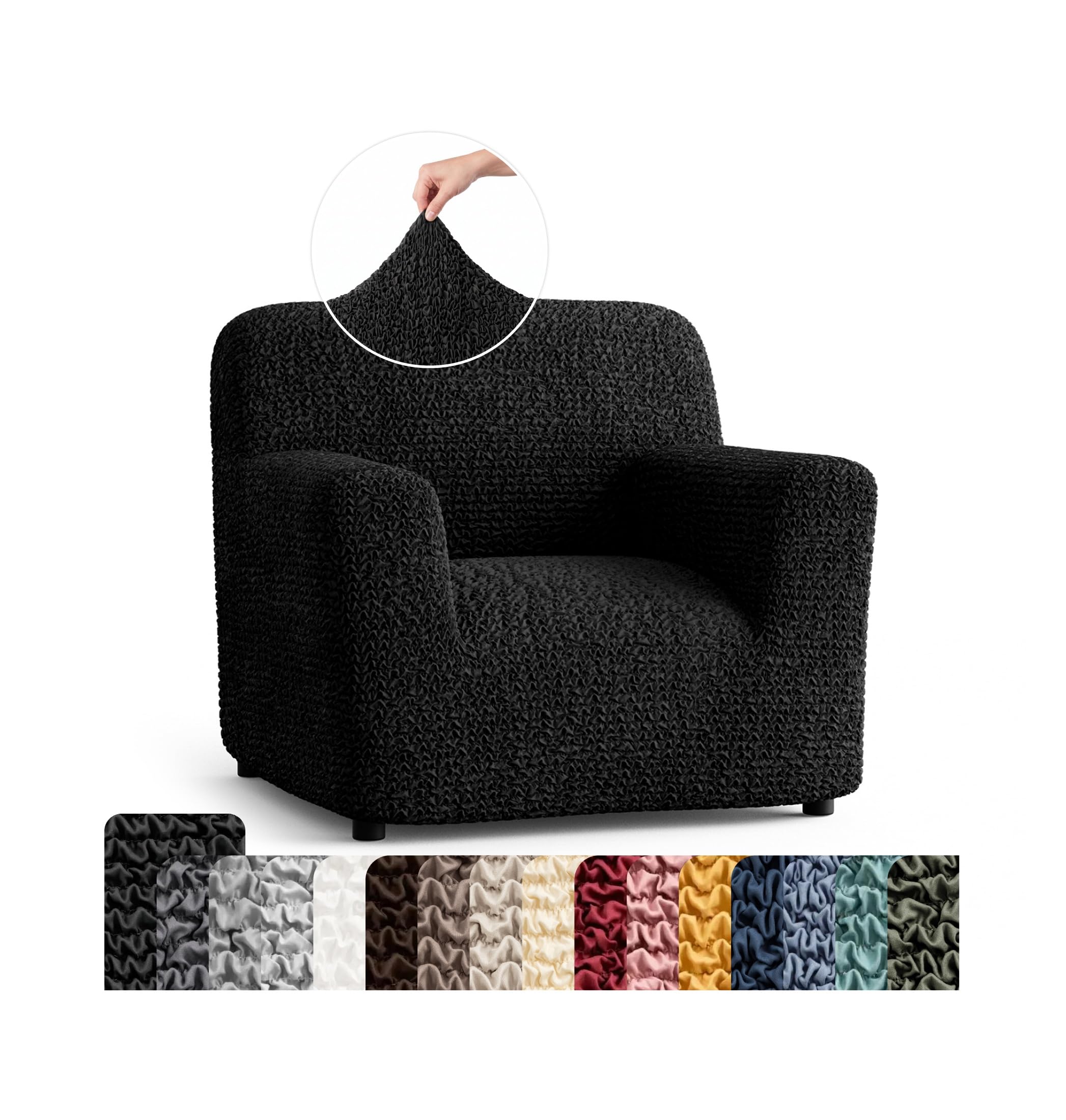 PAULATO Premium Stretch Couch Covers for Sofa - Sofa Chair Cover Washable, Dogs & Pets Friendly