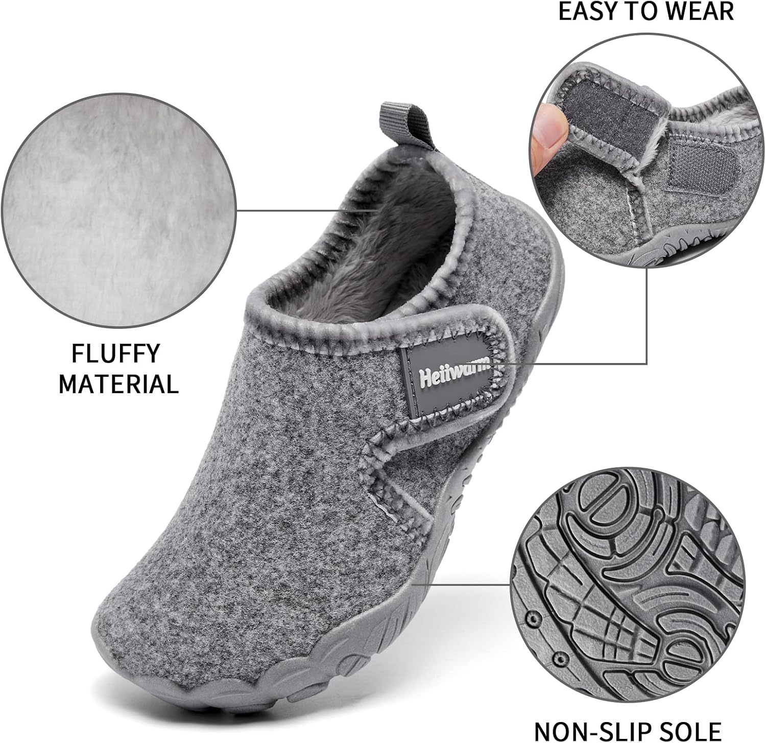 Toddler Winter Slippers Soft Warm Fleece Cozy House Non Slip Lightweight Bedroom Slippers for Girls Boys - Image 4