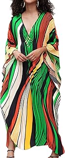 Kaftan Dress for Women,2025 Plus Size Hawaiian Batwing Sleeve Beach Cover Up Summer Swimsuit Dresses