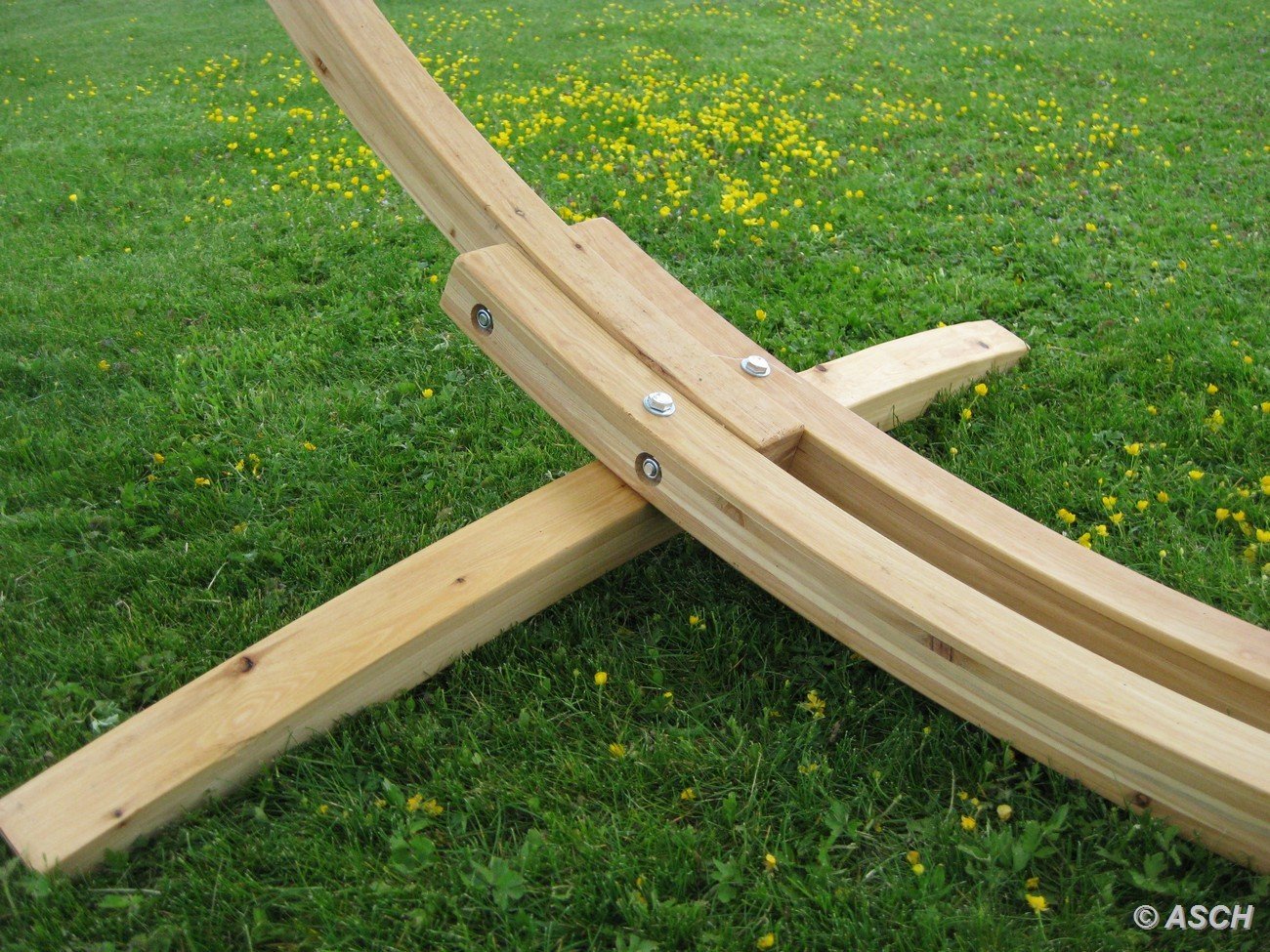 Supporto Per Amaca In Legno Di Larice 320cm - Con Amaca Arados, Portata 150kg, Per Giardino O Terrazzo - Foto 7