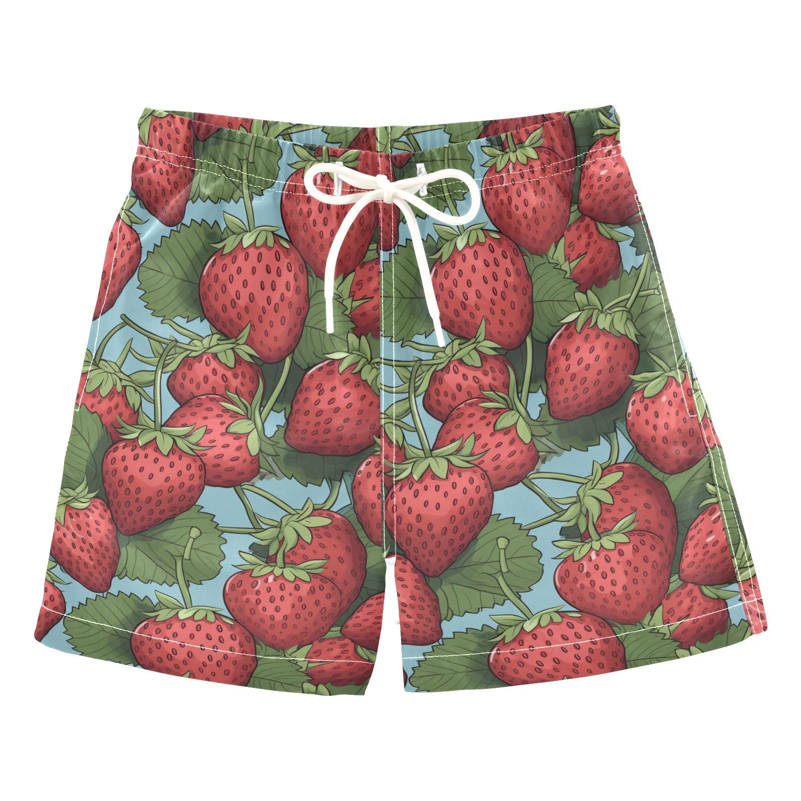 senya Blue Strawberry Boys Swim Trunks Toddler Shorts Swimwear Boardshorts