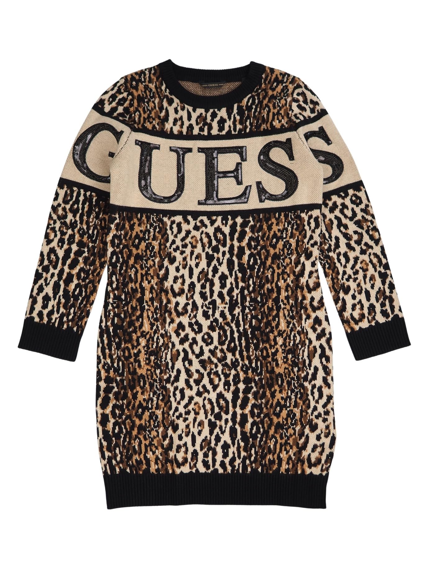 GUESS Girls' Long Sleeve Sweater Dress