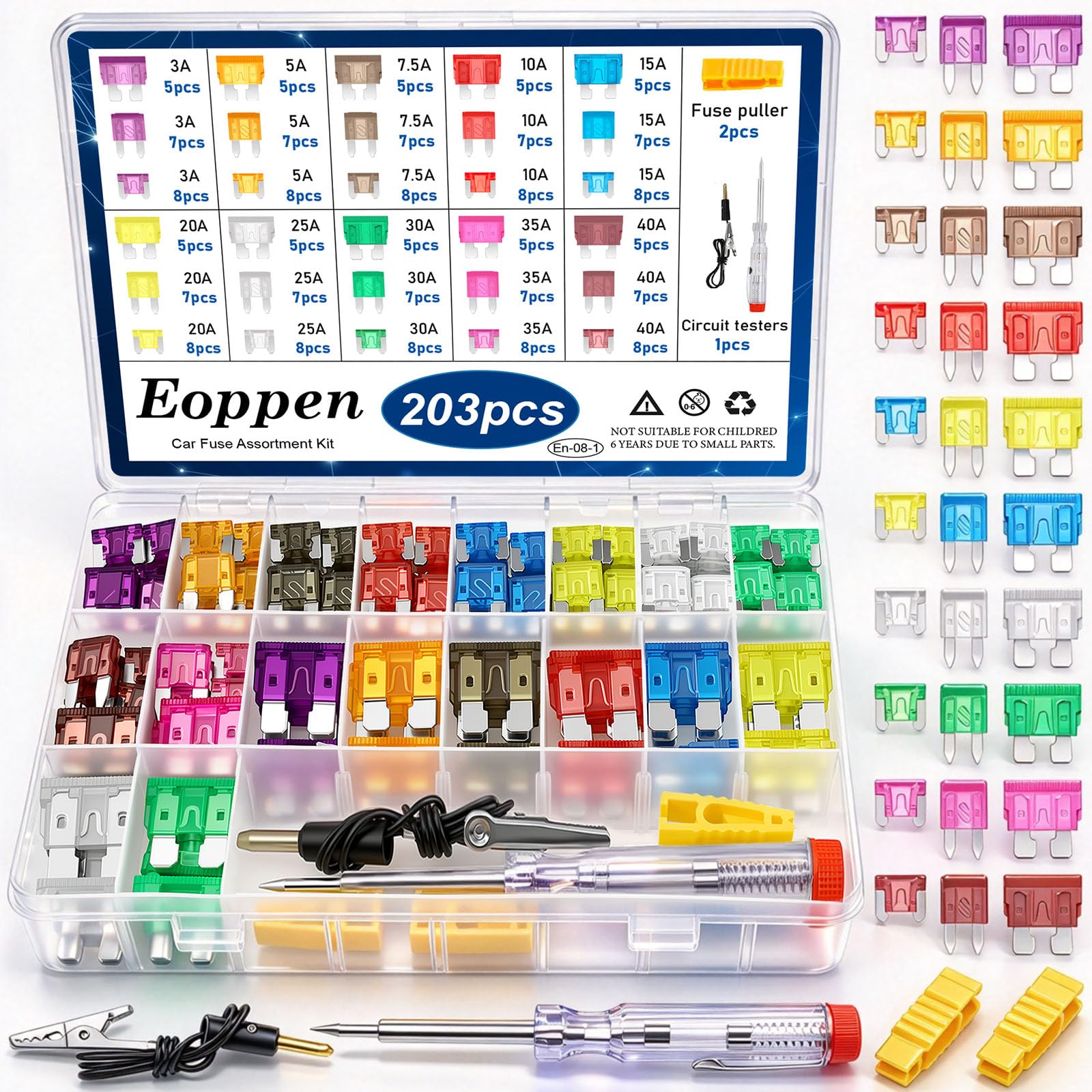 Car Fuse Kit - 360 Pcs Assortment with Puller -10