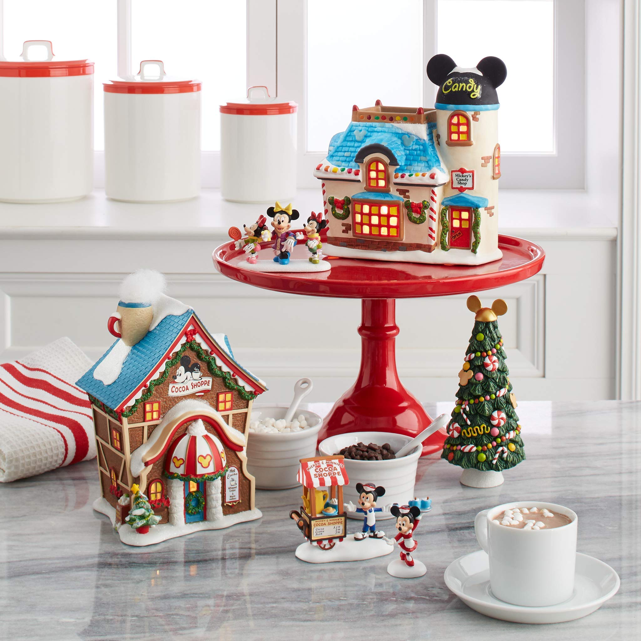 Amazon.com: Department 56 Disney Village Mickey's Cocoa Shoppe Lit