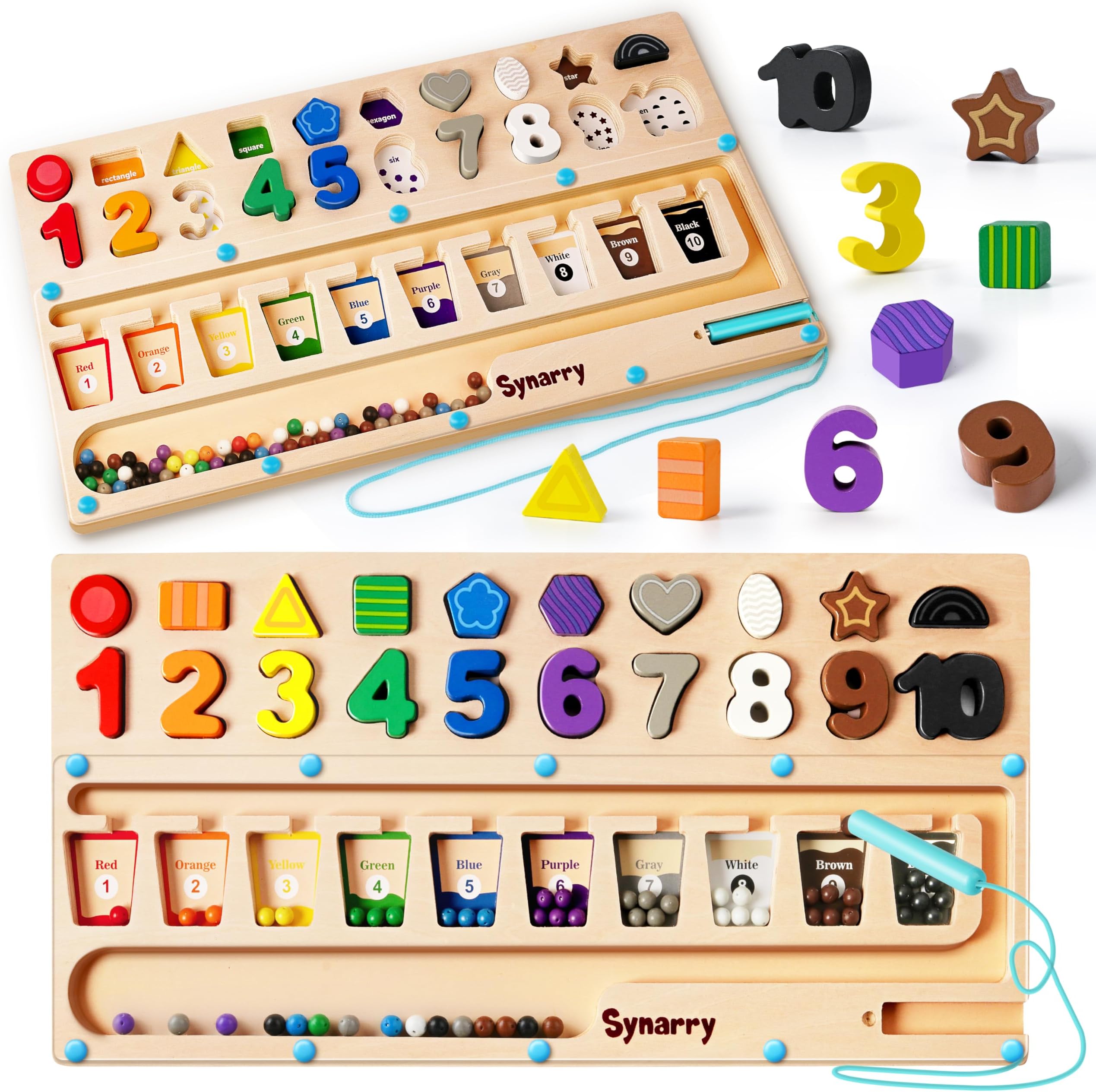 Magnetic Color and Number Maze