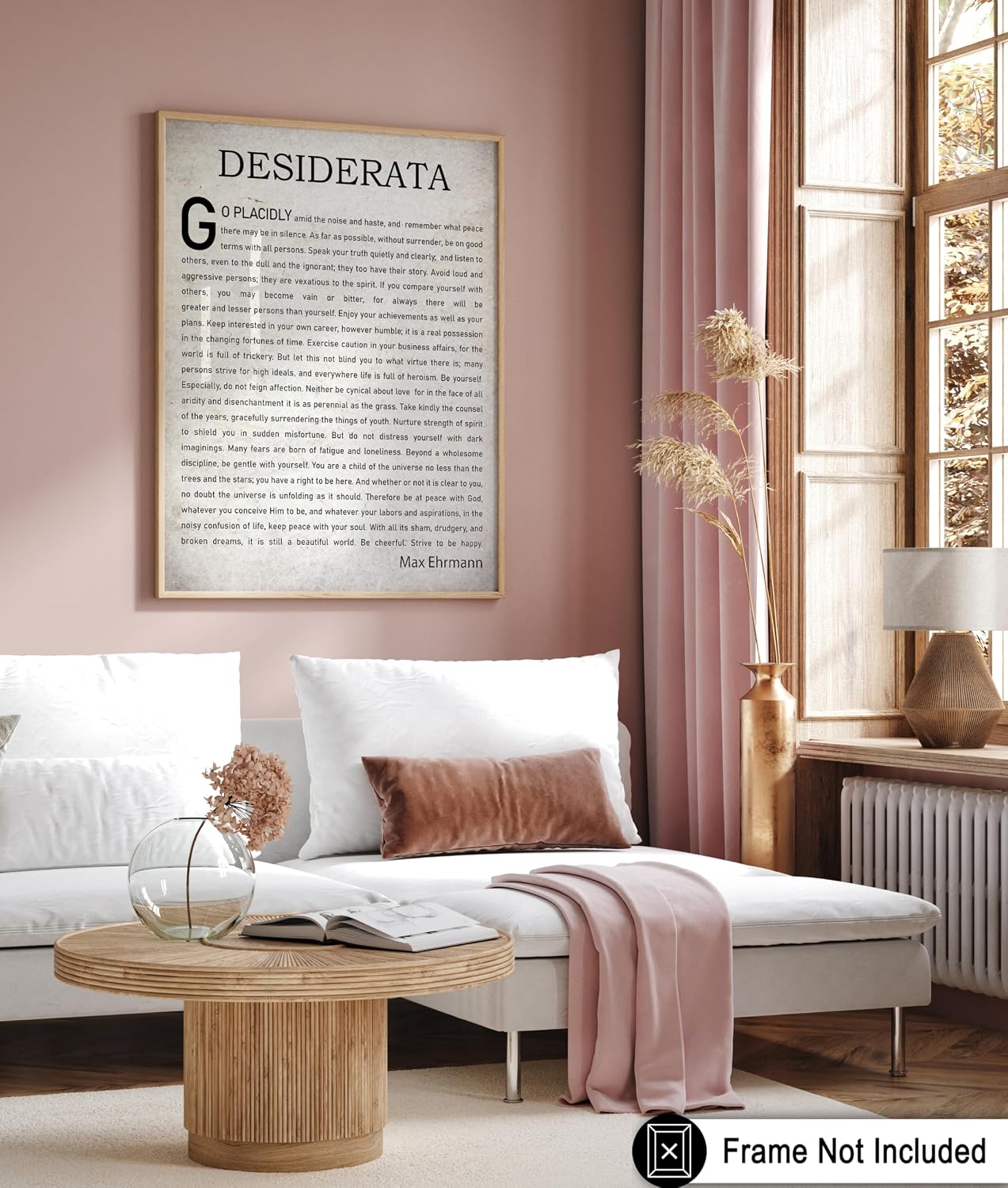 Poster Master Max Erhmann Poster - Desiderata Print - Motivational Quote Art - Poetry Art - Graduation Gift for Him, Her, Students - Inspiring Decor for Living Room, Bedroom - 8x10 UNFRAMED Wall Art