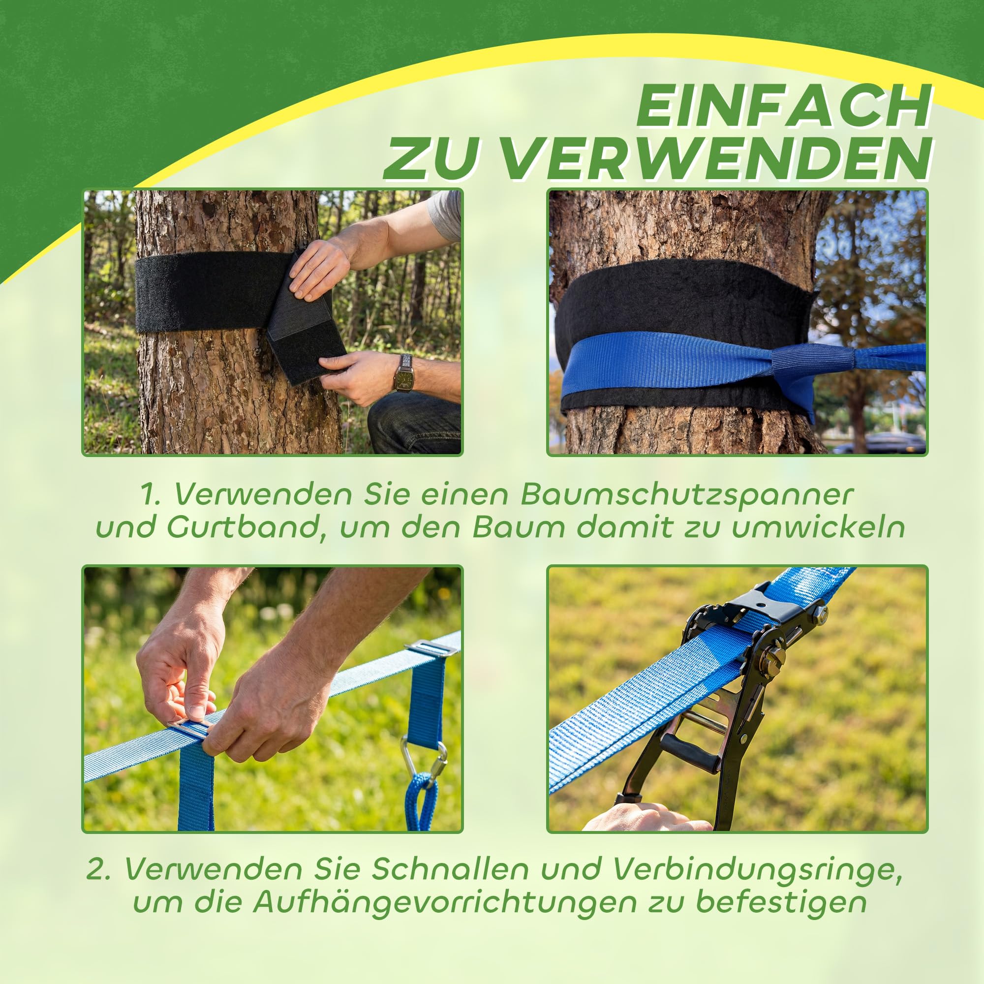 AIYAPLAY Ninja Line Kinder 10m 9-teilig Slackline Set mit 2 Turnringe, 3-in-1 Schaukel, 2 Kletterstange, Baumschutz, 2 Greifbällen, Tasche Outdoor Spielset Ausrüstung für 3-8 Jahre Kinder Mehrfarbig