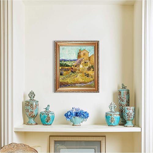 Miniatura 1429 de A&T ARTWORK The Starry Night de Vincent Van Gogh. Tamaño del marco: 36 x 30 pulgadas, tamaño de la imagen: 30 x 24 pulgadas, reproducciones clásicas